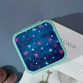 thumbnail image 4 of Autua Blue Background Stars Jewelry Storage Box for Necklaces Rings Earrings Green, 4 of 5