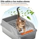 thumbnail image 5 of Arenero para gato de acero inoxidable XL grande con tapete y pala, prevención de fugas, adecuado para varios gatos y gatos grandes, antiadherente, sin, 5 of 7