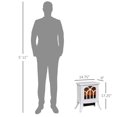 thumbnail image 4 of TopComfy Electric Fireplace Stove Heater with Realistic Log Set Flame Effect Freestanding Design Adjustable Heat Settings for Living Room Bedroom, White, 4 of 6