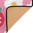 thumbnail image 4 of Strawberry and Flower Pattern Memory Foam Area Rug 31"x20" Non Slip, Absorbent, Fade Proof for Living Room, Bedroom, Office, 4 of 7