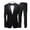 Black, variant on Men's 3 Piece Sequined Suit Set, One Button Slim Fit Shiny Dress Coat Jacket with Pants and Bow Tie, Formal Tuxedo for Wedding Prom Party Black XXXXXXL