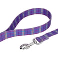 thumbnail image 2 of Country Brook Design - 5/8 inch Grape Plaid Dog Leash - 6 feet, 2 of 4
