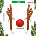 thumbnail image 3 of Reindeer Antlers for Cars 16 Inch Car Antlers Car Reindeer Antlers & Nose 2+1 Christmas Car Decorations Cute Reindeer Ears for Car Reindeer Car Decoration, 3 of 6