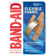Band-Aid Brand Flexible Fabric Adhesive Bandages, Assorted, 2 x 100 ct