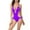 Purple, variant on Wyobmus Women Swimsuit One Piece Bathing Suit Deep V Neck Crisscross Back Adjustable Strap Black