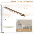 thumbnail image 3 of Retractable Patio Awning, 13' x 8' Manual Crank, UV Resistant for Deck Balcony Yard, Beige | Aluminum | Square, 3 of 9