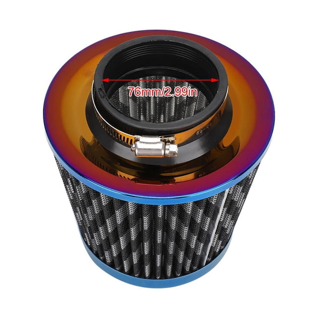 Filtro de aire de Champiñones modificado de 76 mm/2.99 Pulgadas de aluminio
