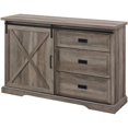 thumbnail image 1 of Farmhouse 56" Sliding X Barn Door Sideboard in Gray Wash, 1 of 8