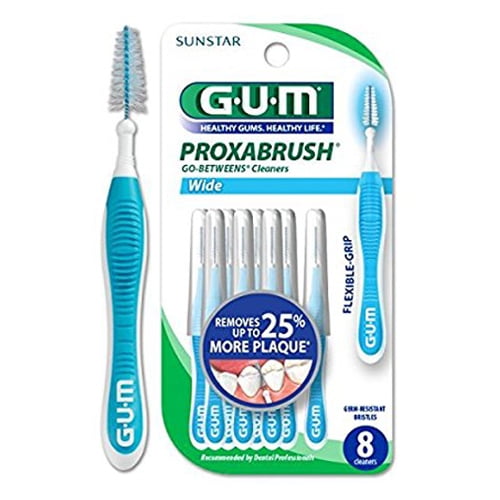 Sunstar Gum Proxabrush GoBetweens Wide Cleaner, 8 Ea