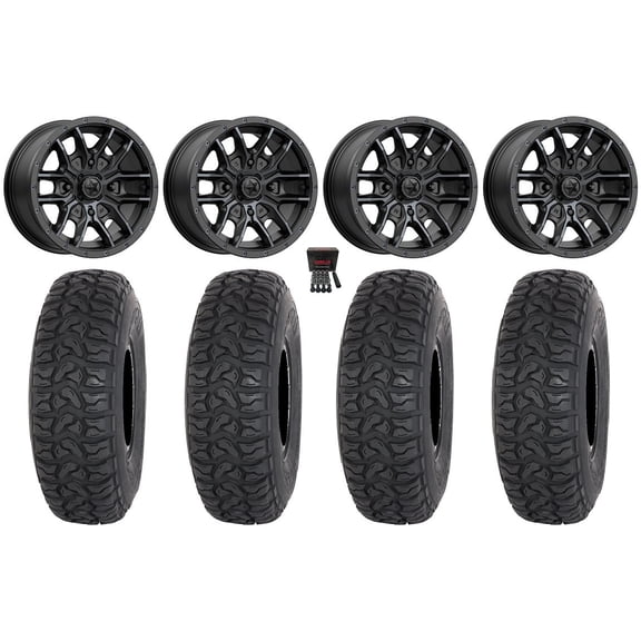 MSA Fang 15" Wheels Black 35" Chicane LT Tires Polaris RZR XP 1000 / PRO XP / Ranger XP 900/1000