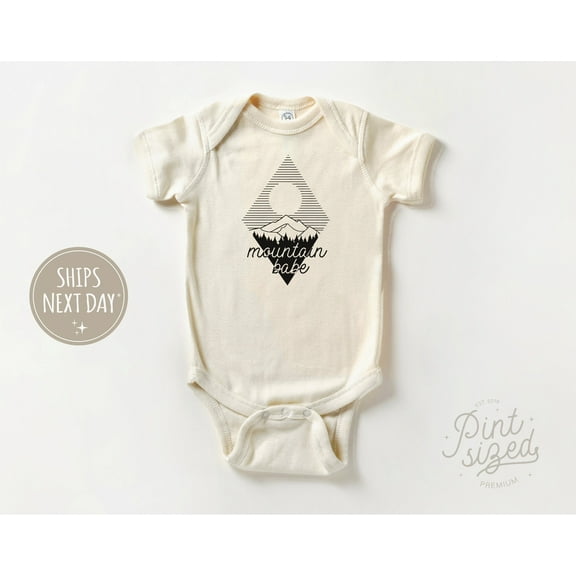 Mountain Babe Baby Onesie, Cute Adventure Bodysuit, Girls Hiking Baby Onesie Cute Baby Onesie, BABY BODYSUIT LAT 4424