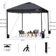 thumbnail image 6 of KAMPKEEPER 10x10 Pop Up Commercial Canopy Tent - Waterproof & Portable Outdoor Shade with Adjustable Legs, Air Vent, Carry Bag & Sandbags(Black), 6 of 10