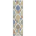 thumbnail image 2 of Addison Rugs Chantille Indoor/Outdoor Transitional Damask Ivory Machine Washable Runner Rug, 2'3" x 7'6", 2 of 8