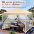 thumbnail image 5 of DSstyles Easy Setup Pop-Up Canopy Tent 10x10ft – Waterproof Outdoor Gazebo with Mesh Mosquito Netting, Removable Sidewalls, UV Protection, Portable Sun Shelter for Camping,Beach – Black, 5 of 6