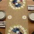 thumbnail image 5 of Table Runners 108 Inches Long Dress Scarves, Daisy Rooster Farmhouse Coffee/Dining/Kitchen Table Runner for Living Room, Spring Floral Farmhouse Botanical Rustic 13x108 Inch, 5 of 9