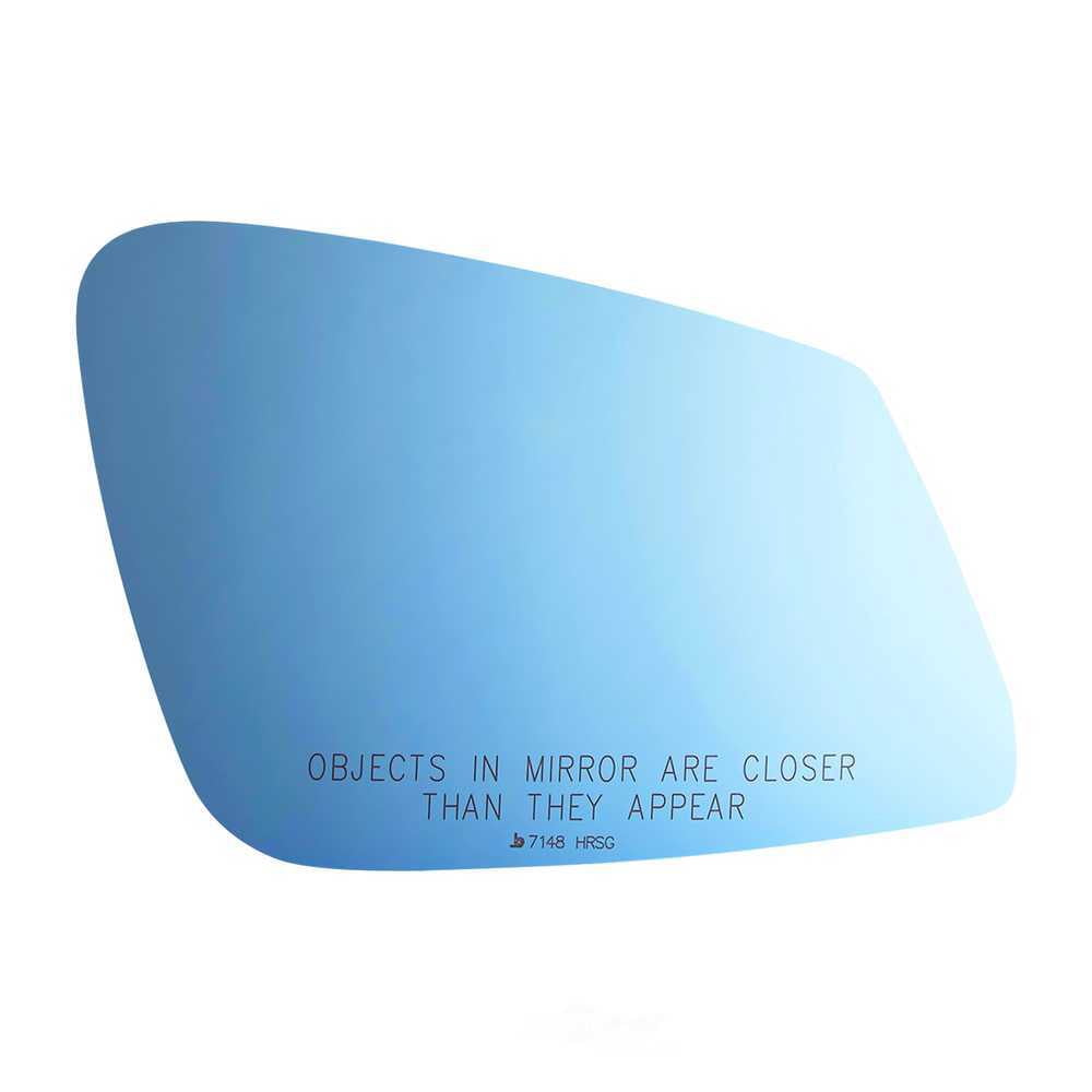 Burco Side View Mirror Replacement Glass with Motor Mount Plate - Blue Glass - 7148HRSG