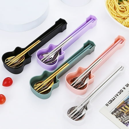 

Walbest Outdoor Cutlery Set 3Pcs/Set Utensils Easy to Clean Small Heavy Duty Travel Spoon Fork Chopsticks Kit