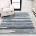 thumbnail image 3 of JONATHAN Y MOROCCAN HYPE 3 x 5 Area Rug, Khalil Berber Stripe - Cream/Navy, MOH207E-3, 3 of 10