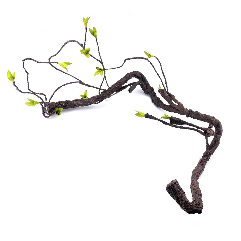 Download outdoorline Reptile Artificial Vines Rattan Animal Climbing Jungle Forest Bend Branch Terrarium ...