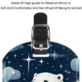 thumbnail image 4 of Square 2Pack PU Leather Galaxy Polar Bear Cruise Luggage Tag with Privacy Cover and Name ID Tag for Travel Handbags Backpacks Luggage Tags, 4 of 6