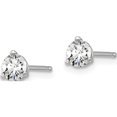 thumbnail image 2 of 14K White Gold Lab Grown Diamond 1/2Ctw Certified Vs/Si, D E F, 3 Prong Ea Made In United States em1007-050c-wld, 2 of 5