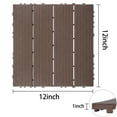 thumbnail image 4 of Interlocking Deck Tiles, 12 inch (Pack of 44), Patio Flooring Outdoor Waterproof for Garden Poolside Front/Back Yard, 4 of 8
