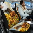thumbnail image 2 of Pzuqiu Sunflower Horse Car Front Seat Cover Warm Anti-Slip Car Seats Covers Front Seats Only Soft Comfortable Auto Interior Covers Full Coverage Universal Fit for Cars SUV, 2 of 7