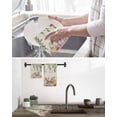 thumbnail image 5 of Easter Rabbits Kitchen Dish Towels for Drying Dishes Set of 4, Cute Bunny Eggs Flowers Botanical Spring Beige Waffle Weave Microfiber Hand Tea Bathroom Towels Quick Dry & Absorbent Towel 15.7x23.6, 5 of 7