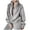 Grey, variant on HBFAGFB Pantsuits for Women Casual Two Piece Outfits Long Sleeved Top and Sports Pants Purple Size XL