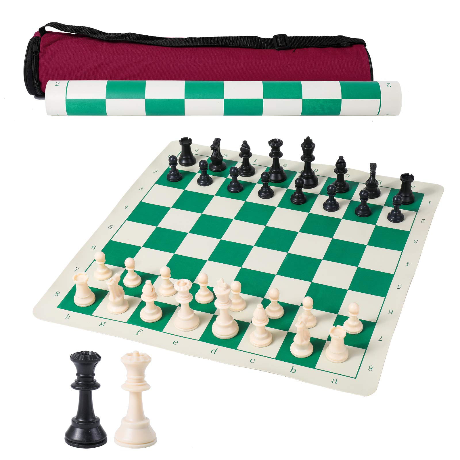 Roll Up Chess Board Set, Rollable Foldable Increase Feelings Entertainment  Game Portable Chess Board Set For Travel For Picnic King Height 95MM 