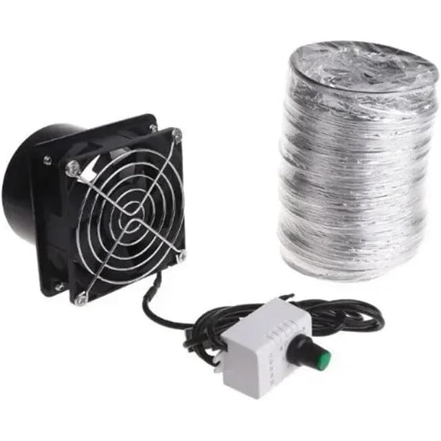 Ventilador extractor de velocidad ajustable, ventilador extractor de conducto USB con conducto de 1 metro