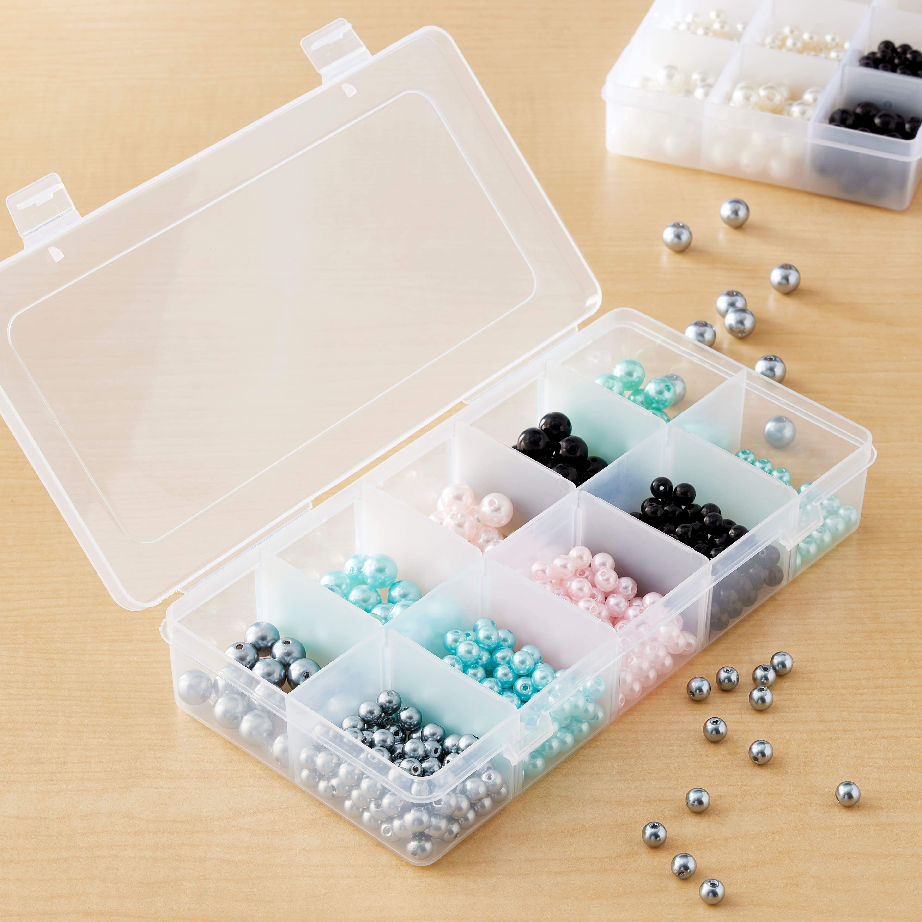 12 Pack: 12 Jar Bead Organizer by Bead Landing, Size: 6.2” x 4.75” x 2”, Other