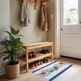 thumbnail image 5 of Summer Marine Indoor Door Mat 18x30 Inch Life Beach Starfish Shell Coral Dark Blue Stripe Front Door Mat Non Slip Washable Entryway Rug Low Profile Dirt Trapper Doormat for Bathroom Kitchen Bedroom, 5 of 9
