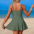 thumbnail image 5 of larppty Womens One Piece Swimsuit Tummy Control Bathing Suit Scalloped Modest 2026 Swim Dress (AG, XL), 5 of 7