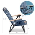 thumbnail image 4 of CleverMade KOVE Outdoor Chair - Ocean/Cognac (1PK), 4 of 9