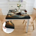 thumbnail image 2 of Acheng Bald Eagle Mountain Landscape Square Tablecloth with Elastic Edge 100% Polyester Fiber 40*40, 2 of 8