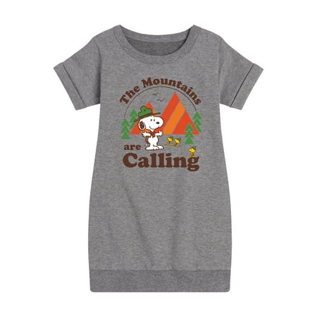 

Peanuts - Mountains Are Calling - Toddler And Youth Girls Fleece Dress