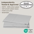 thumbnail image 3 of California Design Den 500 Thread Count King Pillow Cases, Soft & Silky 100% Cotton Sateen - Light Grey, 3 of 9