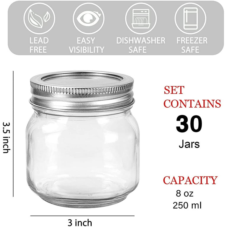 Ball 8 oz. Half-Pint Clear Round Plastic Freezer Jar with Leak-Resistant  Lid - 3/Pack