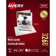 thumbnail image 1 of Avery Note Cards, 4¼" x 5½", White, 15 sheets/box, 30 cards/box, (3268), 1 of 5