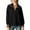 *Black, variant on ClodeEU Women's Half Zip Stand Collar Long Sleeve Sweatshirt,Casual Loose Solid Pullover Top Army Green,Women's Plus L