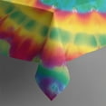 thumbnail image 4 of Colorful Tie Dye Petal Mandala Pattern Rectangle Tablecloth 60"x120",Waterproof Polyester Rectangle Table Cloth, Wipeable Spillproof Polyester Tablecloth for Dining, Camping, Indoor and Outdoor, 4 of 5