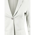 thumbnail image 4 of A2Y Women's Slim Fit Ponte Comfy One Button Closure Long Sleeve Blazer White L, 4 of 5
