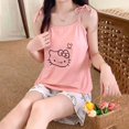 thumbnail image 3 of Nuevo Sanrio Hello Kitty pijamas con tirantes Kawaii dibujos animados Anime KT Cat Sling moda Casual ropa de hogar traje con sujetador Y2K Sweet Girl, 3 of 4