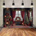 thumbnail image 2 of Luxury Large Christmas Trees Backdrop Photography Curtains Snow Pine Home ration Background Child Photo Studio Props, 2 of 8