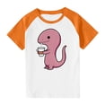 thumbnail image 1 of RXIRUCGD 2025 Vêtements d'Été pour Enfants Tout-Petits Garçons Filles Mode Mignon Col Rond Imprimé Manches Courtes Haut, 1 of 7