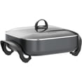 thumbnail image 5 of Family-Sized Electric Skillet with  Shield Non-Stick, 12-Inch Gray, Deep Cooking Pan, 5 of 9