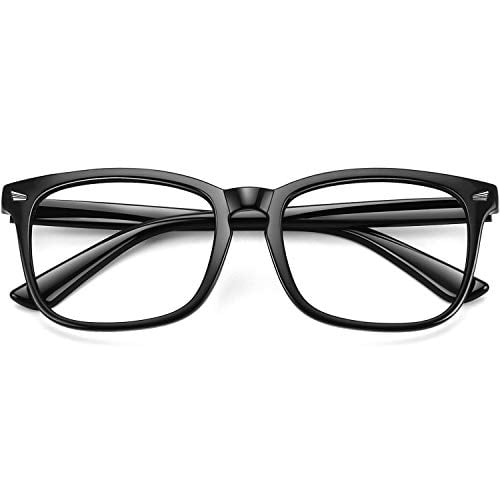 WOWSUN Unisex Stylish Nerd Non-prescription Glasses,Clear Lens Eyeglasses Optical Frames,Fake Glasses 