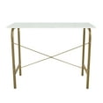 thumbnail image 6 of Teamson Home 40" Bella Home Office Desk with Faux Marble Top and Brass Frame, Faux Marble/Brass, 6 of 10