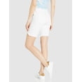 thumbnail image 2 of Cover Girl Jeans Plus Size Ripped Distressed high Rise Bermuda Denim Shorts for Women in White Wash Size 14W, 2 of 2